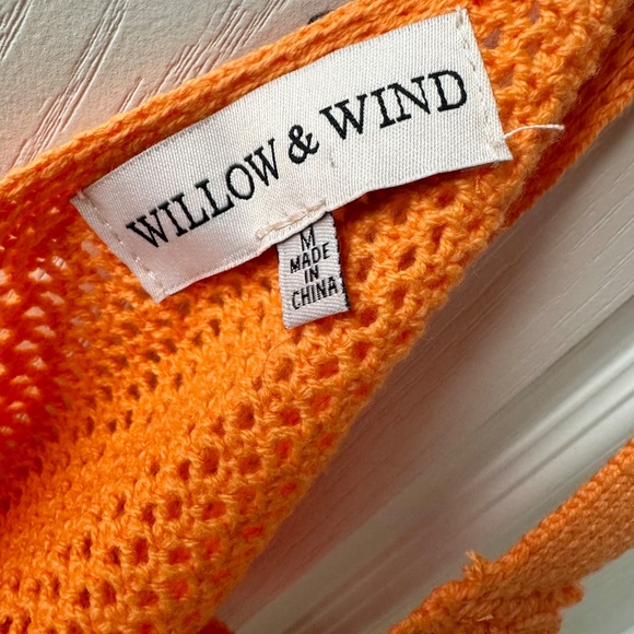 🧡 Willow & Wind 2-Piece Knit Set – Orange Crop Top & Skirt (Size M) - Picture 4 of 6